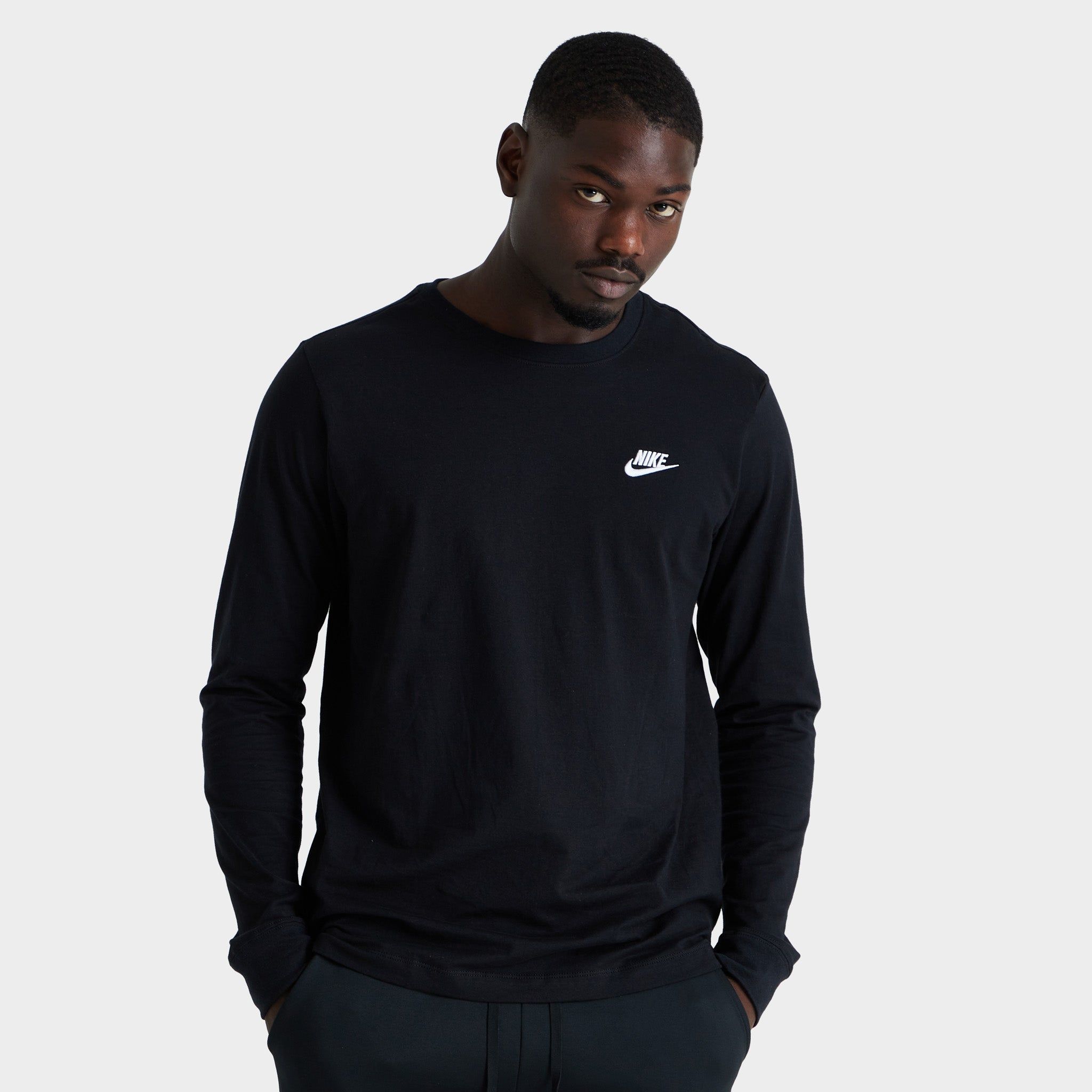 Nike Sportswear Long-Sleeve T-shirt Black / White sold by JD Sports