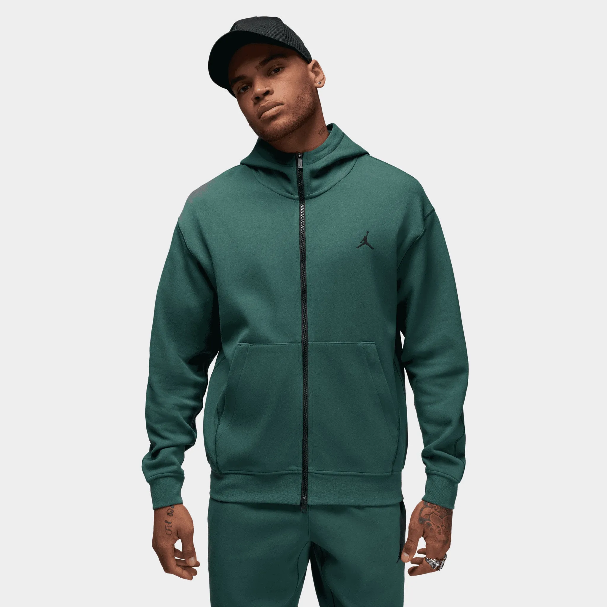 Jordan Dri-FIT Sport Hoop Full-Zip Hoodie Oxidized Green / White sold by JD Sports