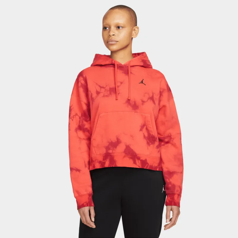 Jordan Women's (Her)itage Fleece Pullover Hoodie Light Crimson / Mystic Hibiscus - Black sold by JD Sports