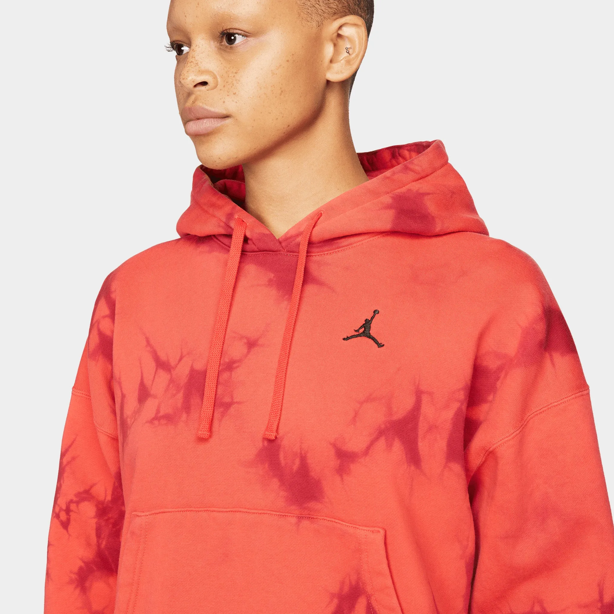Jordan Women's (Her)itage Fleece Pullover Hoodie Light Crimson / Mystic Hibiscus - Black sold by JD Sports product image thumbnail 4