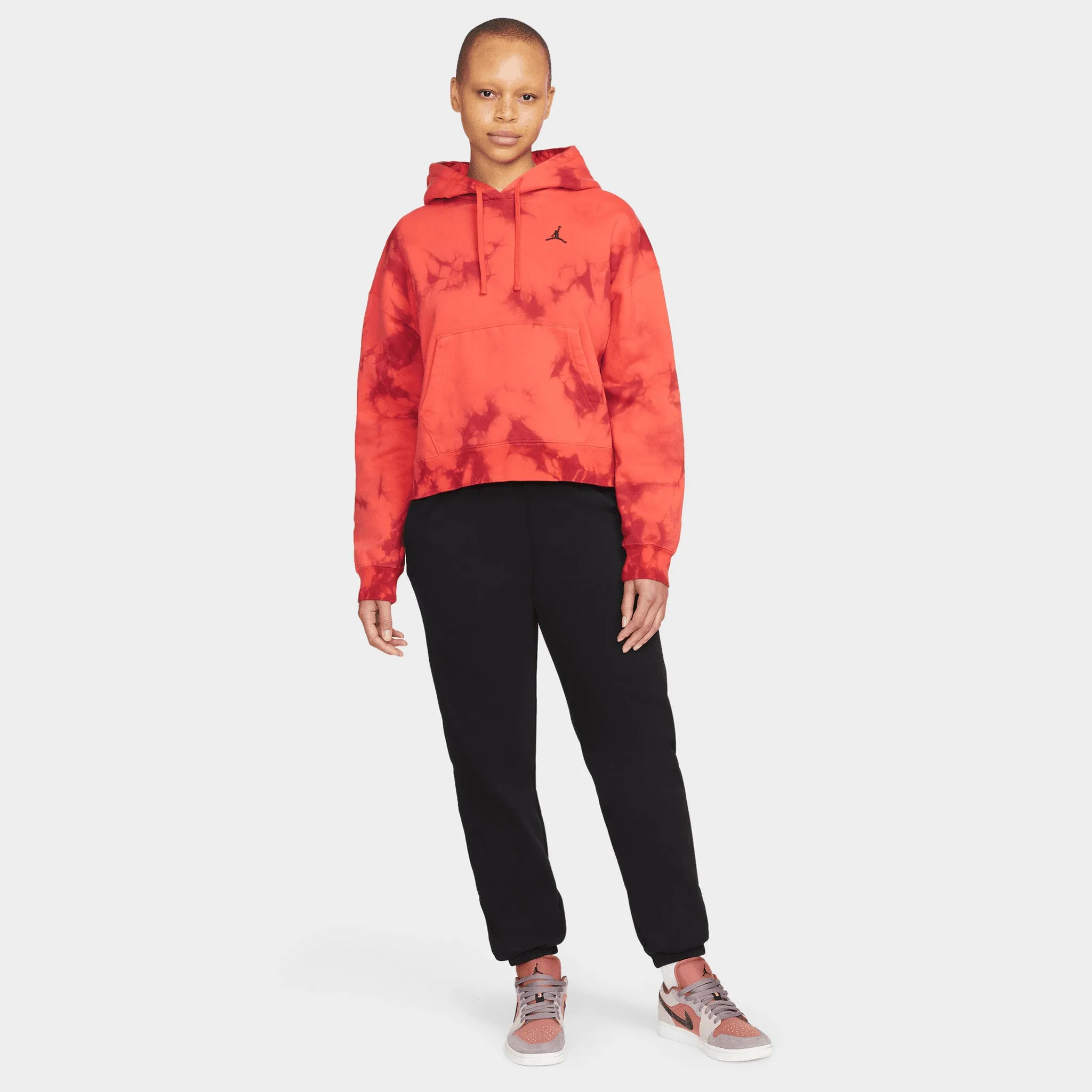 Jordan Women's (Her)itage Fleece Pullover Hoodie Light Crimson / Mystic Hibiscus - Black sold by JD Sports product image thumbnail 5