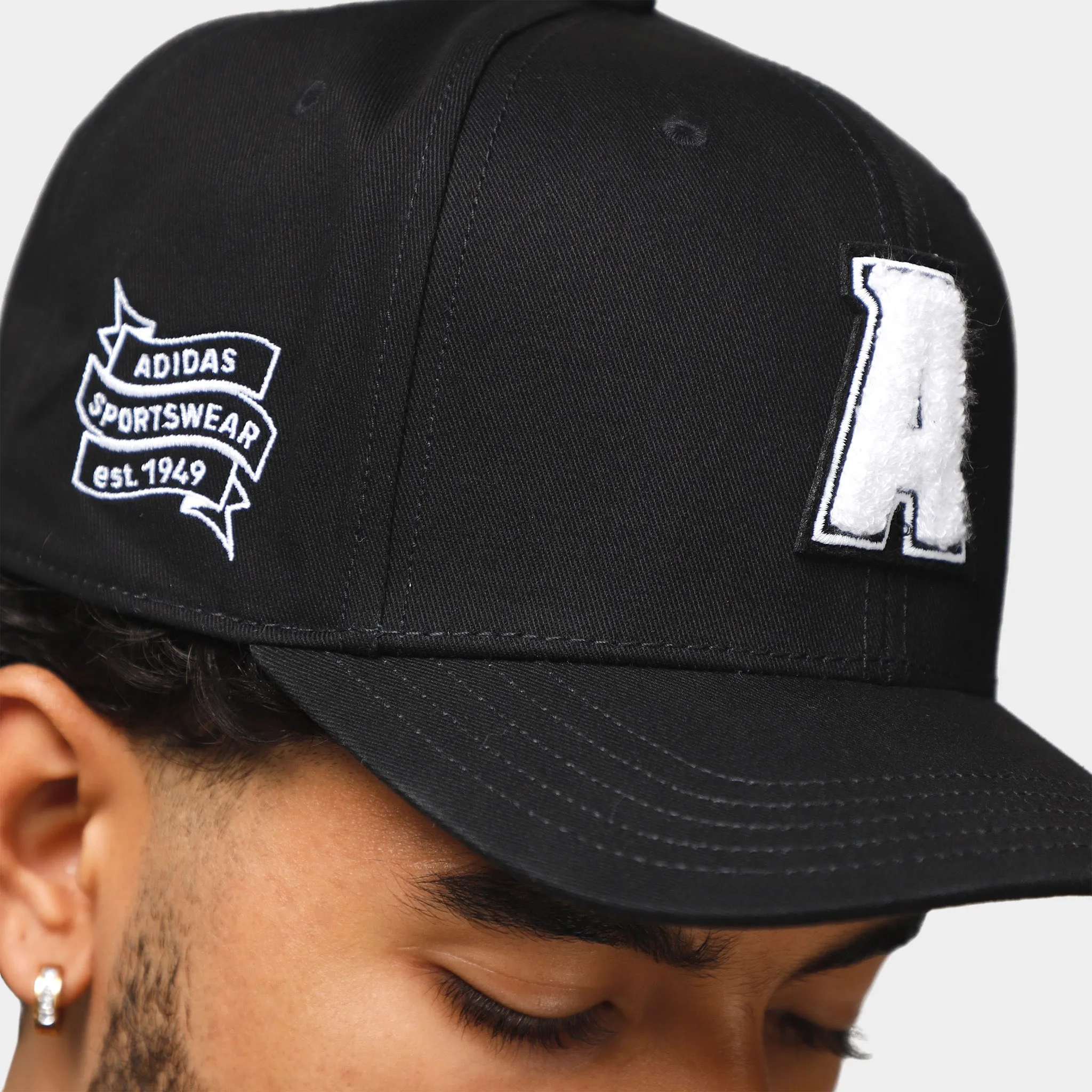 adidas Logo Snapback Hat Black / White sold by JD Sports product image thumbnail 4