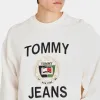 Tommy Jeans TJ Crest Logo Crewneck / Ancient White sold by JD Sports
