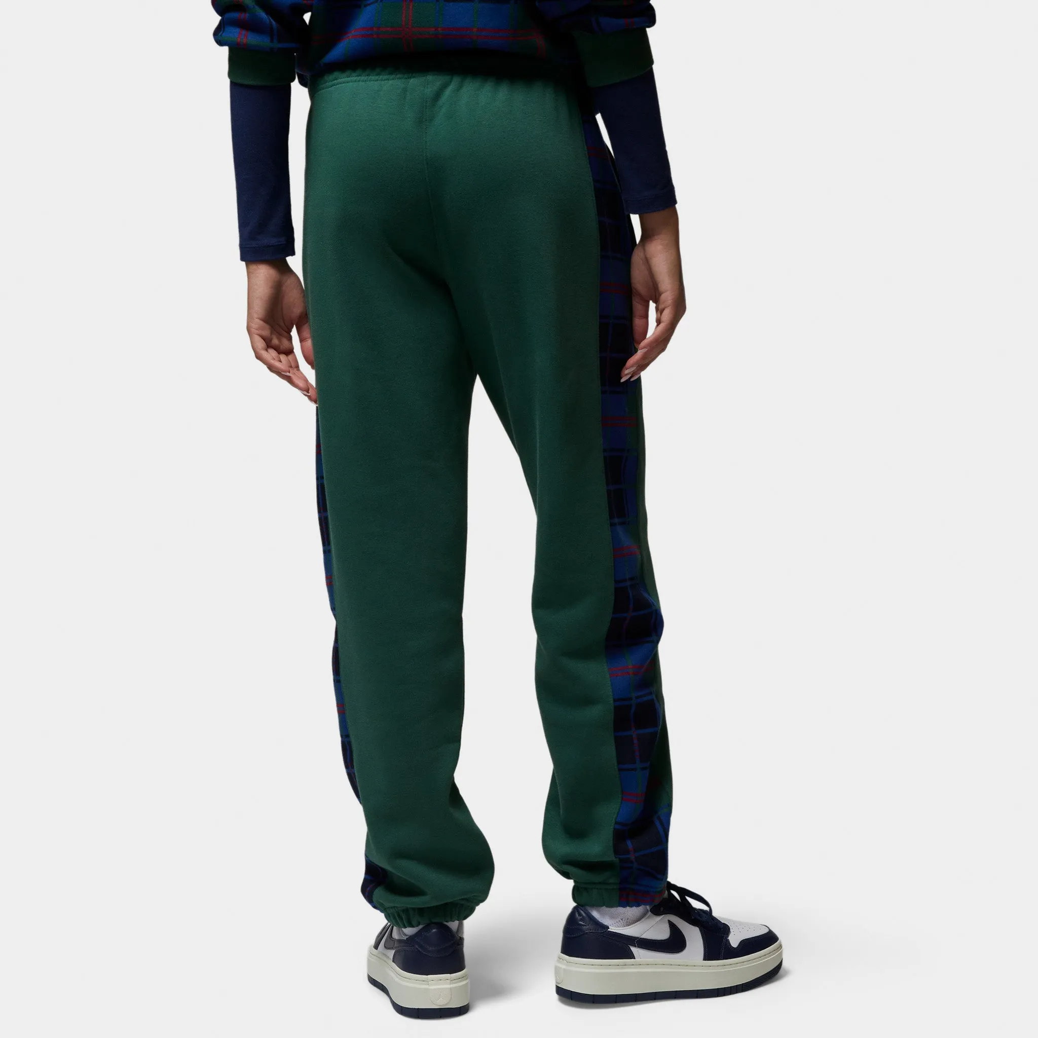 Jordan Women's Brooklyn Plaid Fleece Pants Noble Green / Rattan sold by JD Sports product image thumbnail 2