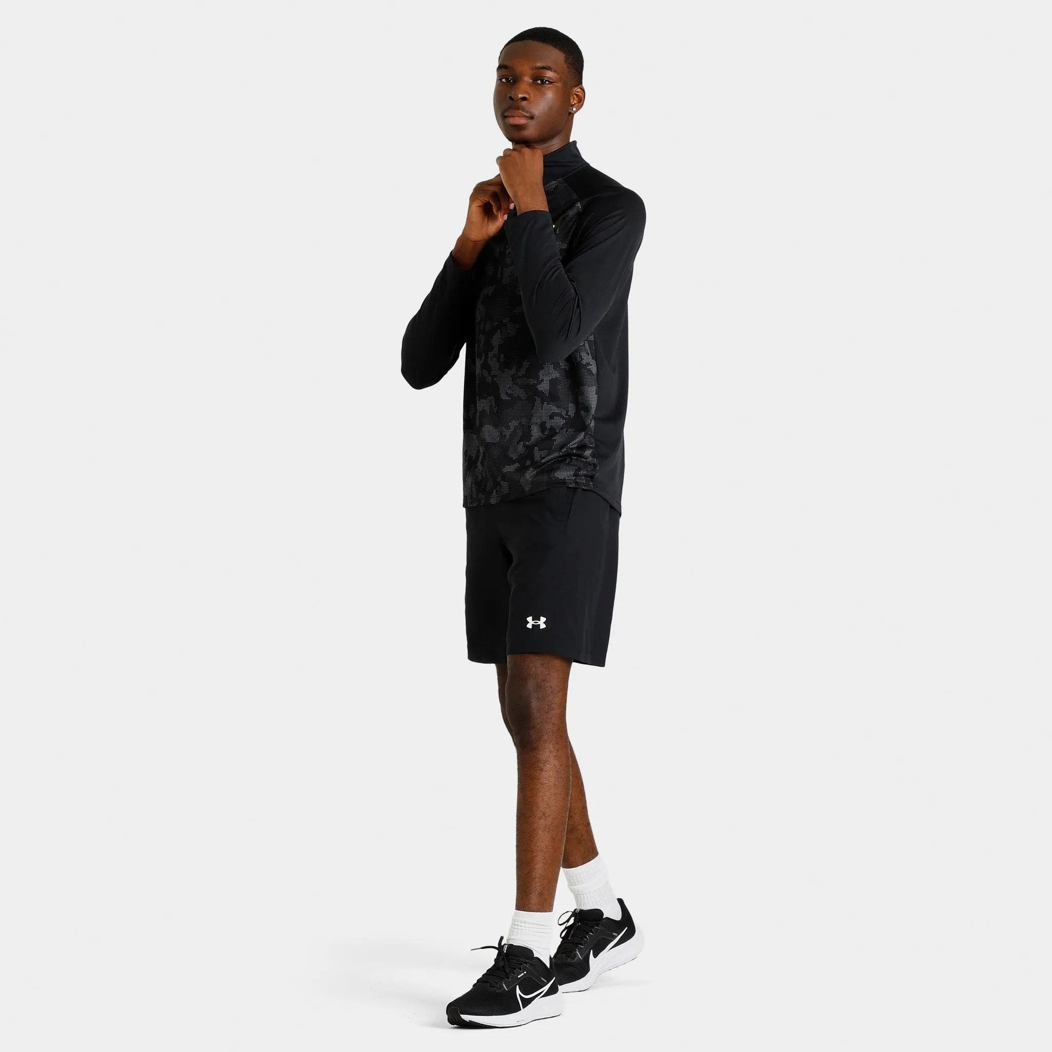 Under Armour Tech Print Half-Zip Black / Lime Surge sold by JD Sports product image thumbnail 5