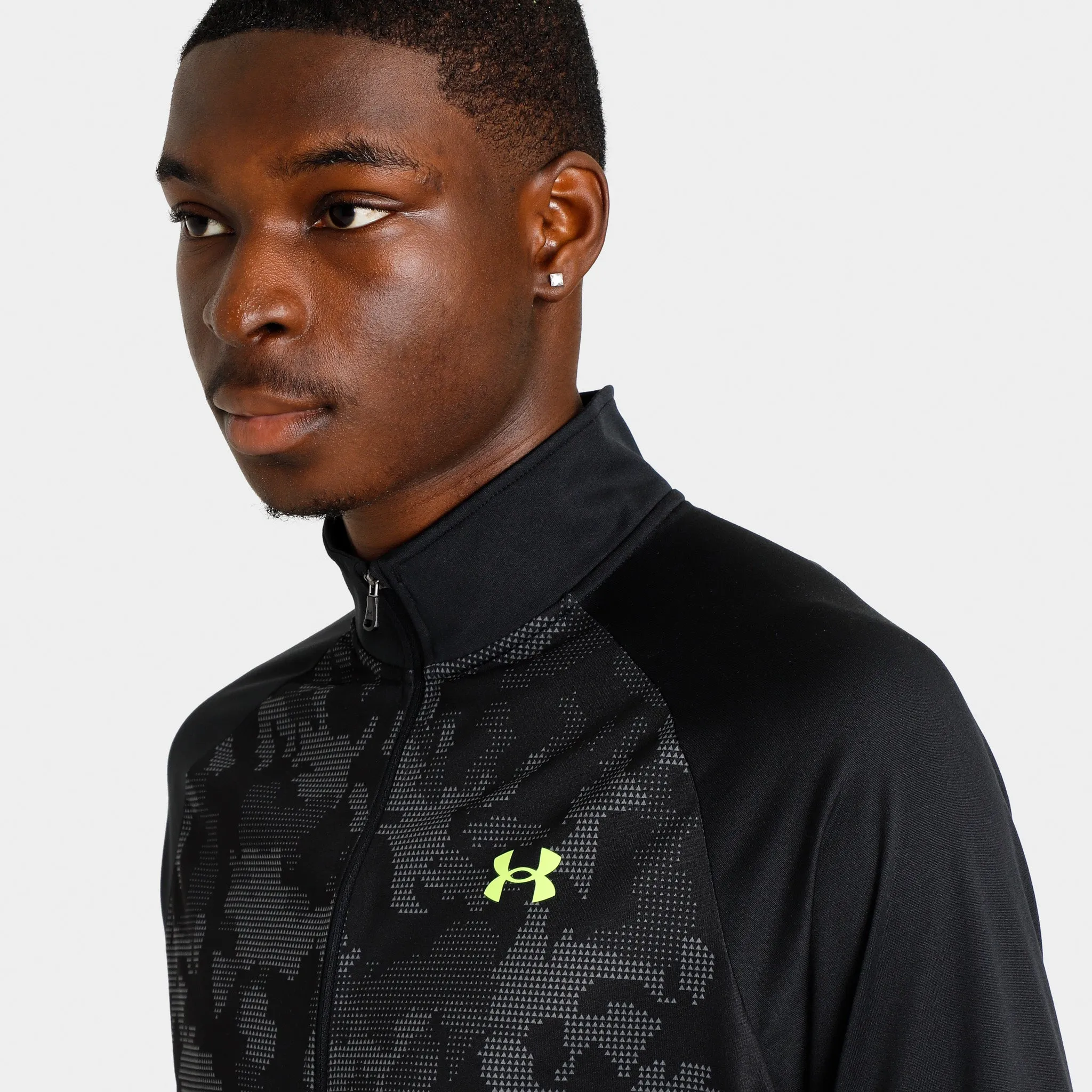 Under Armour Tech Print Half-Zip Black / Lime Surge sold by JD Sports product image thumbnail 3