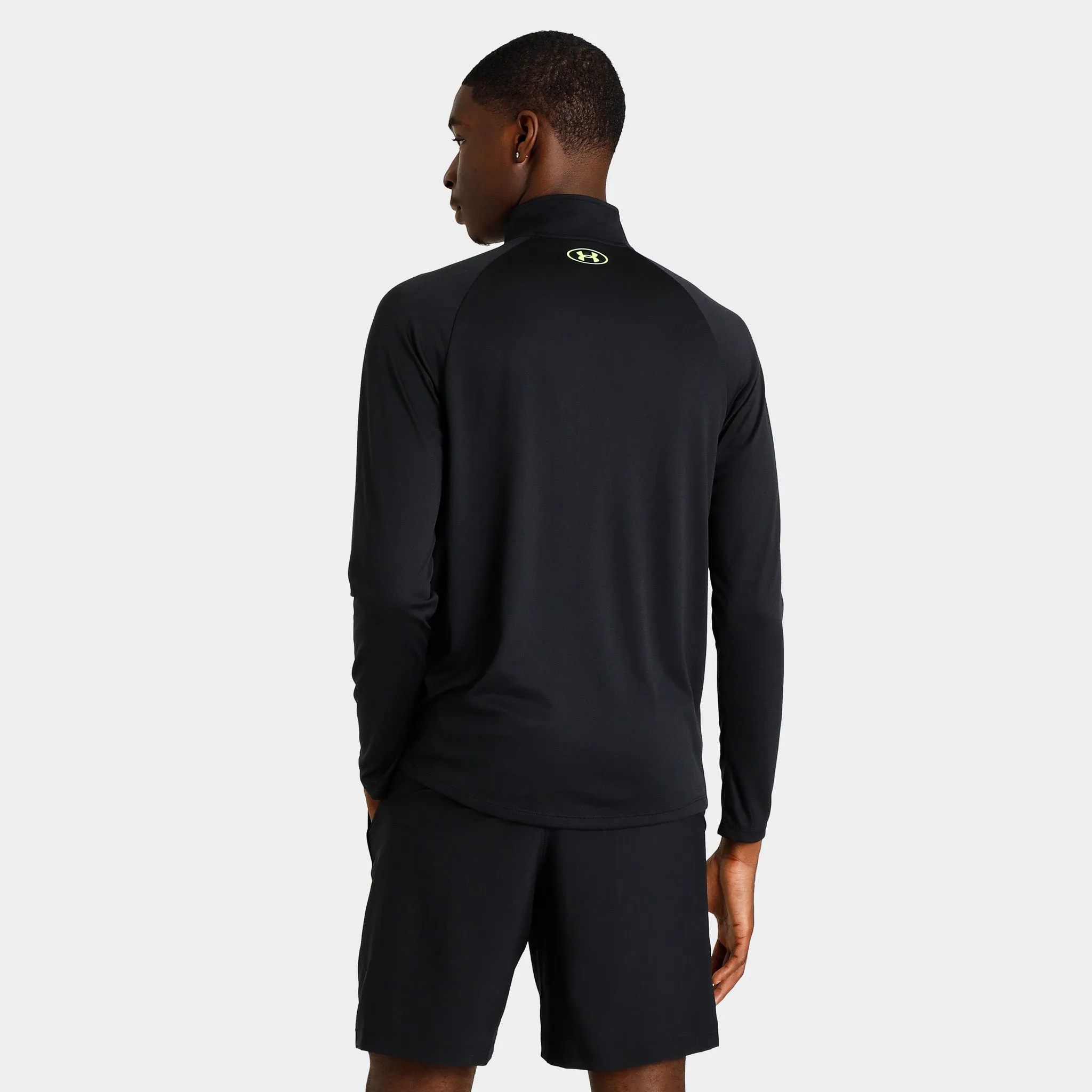 Under Armour Tech Print Half-Zip Black / Lime Surge sold by JD Sports product image thumbnail 2