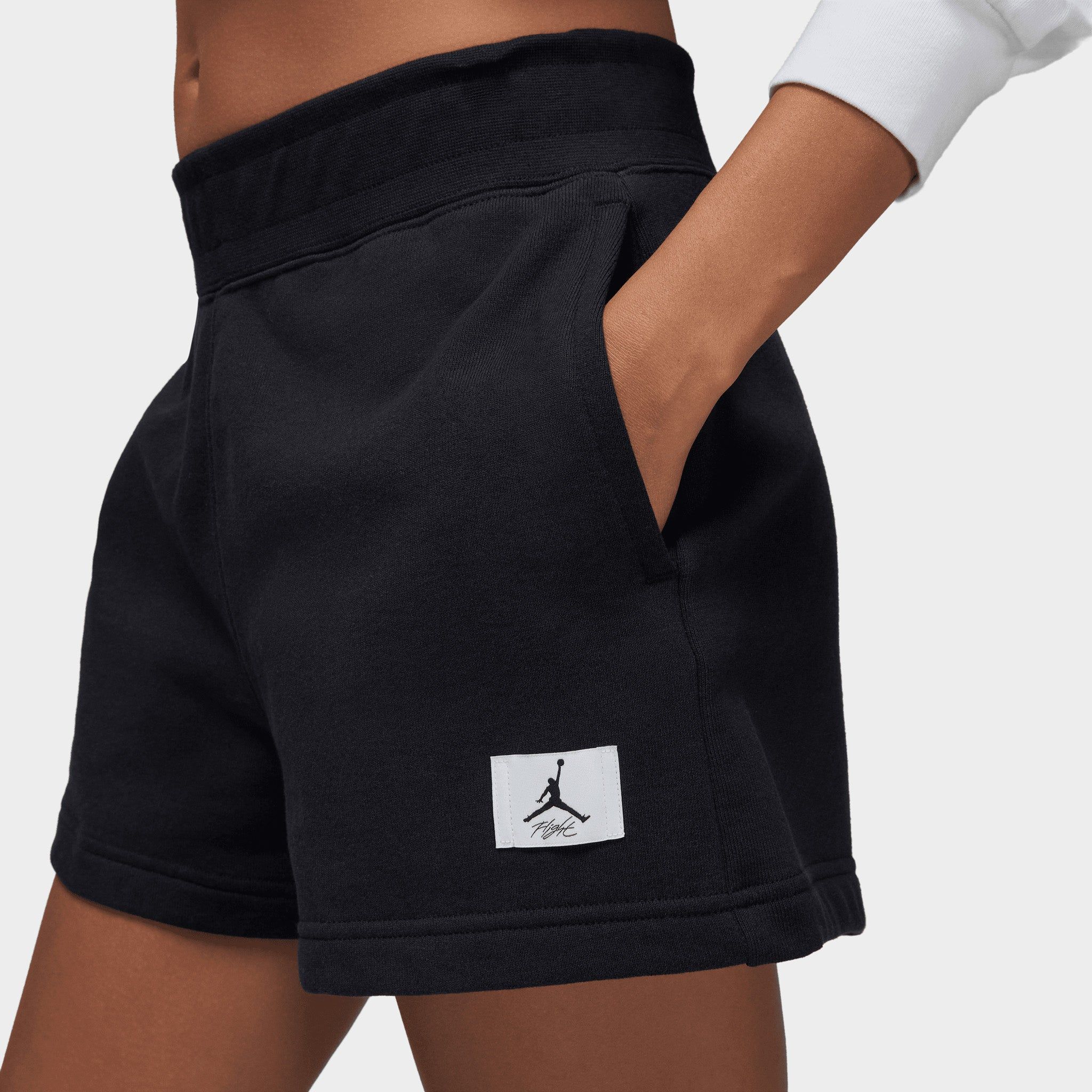 Jordan Women's Flight Fleece Blocked Shorts Black / Black sold by JD Sports product image thumbnail 4