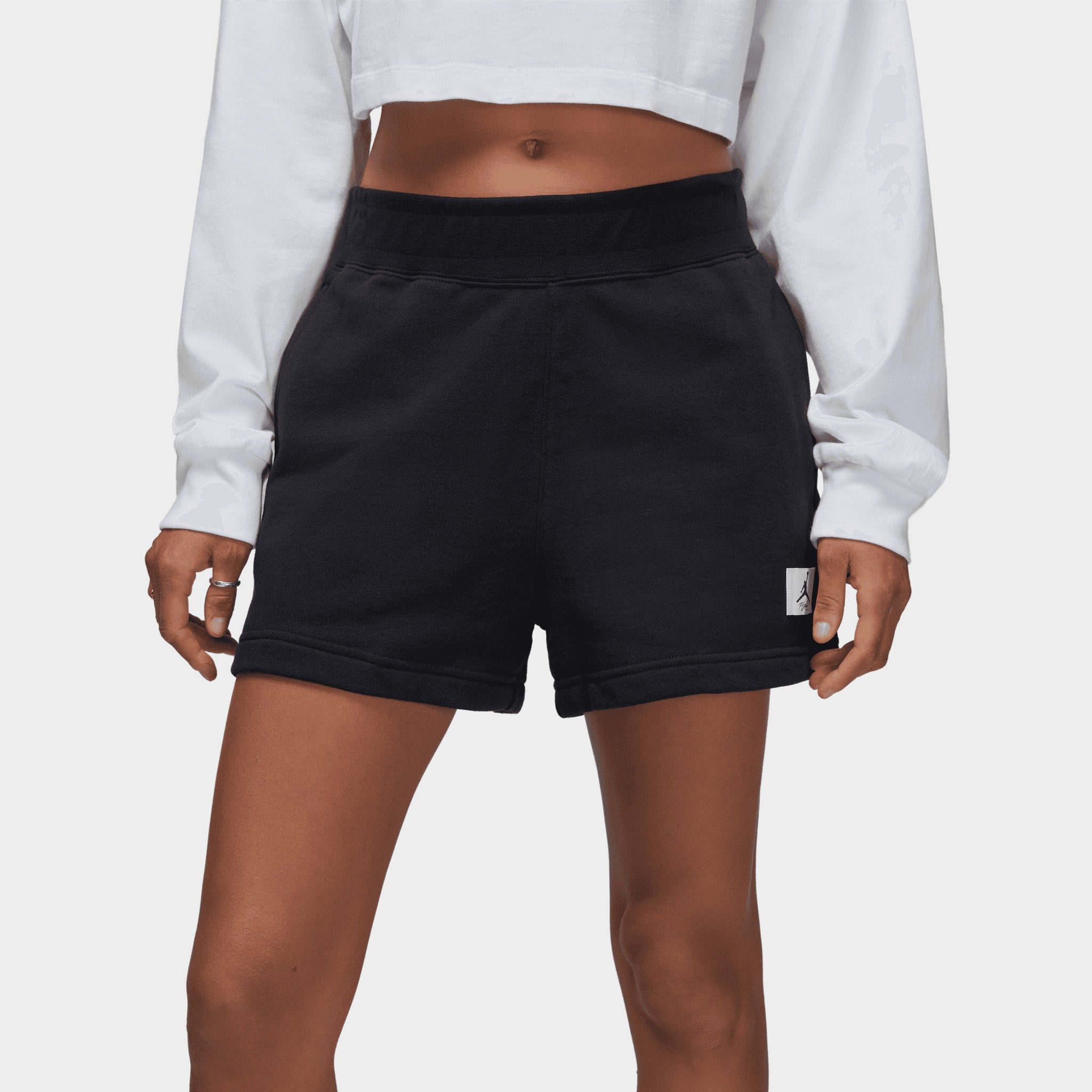 Jordan Women's Flight Fleece Blocked Shorts Black / Black sold by JD Sports product image thumbnail 2