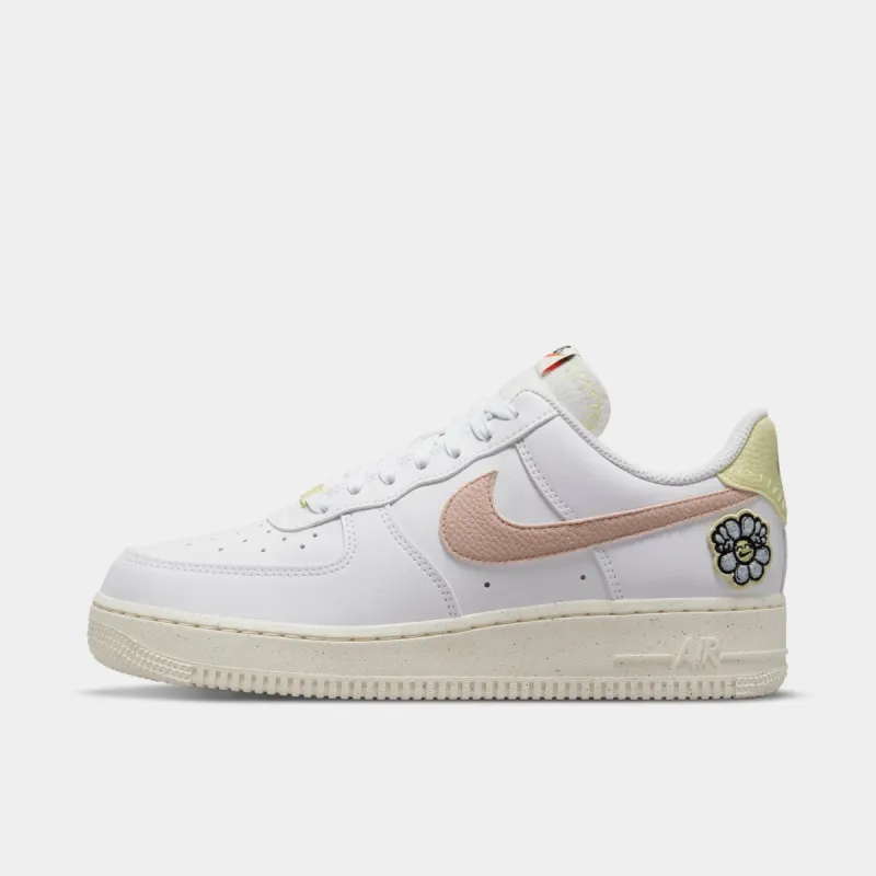 Nike Women's Air Force 1 `07 SE White / Pink Oxford - Boarder Blue made by JD Sports