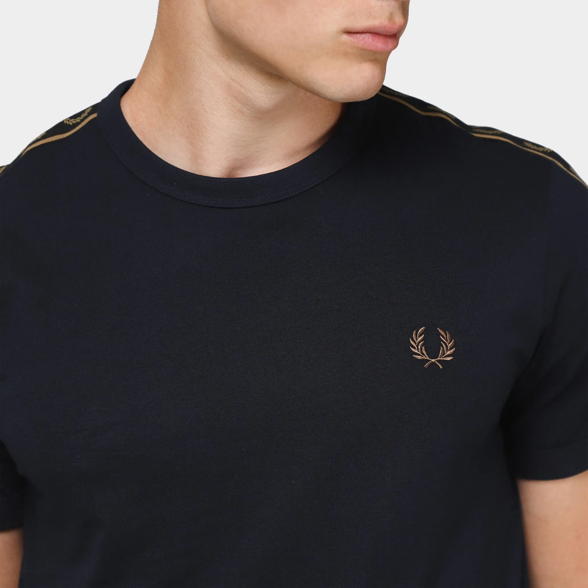 Fred Perry Contrast Tape Ringer T-Shirt Navy / Warm Stone sold by JD Sports product image thumbnail 4