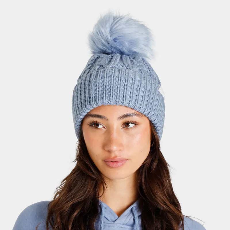 The North Face Women's Oh Mega Fur Pom Beanie / Folk Blue sold by JD Sports