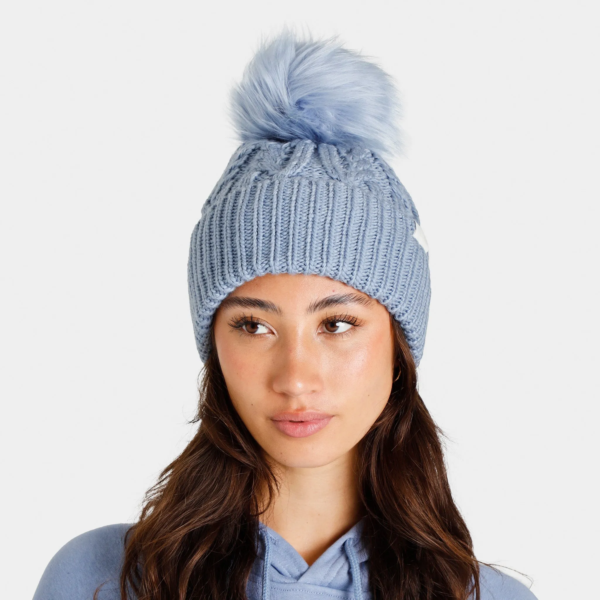 The North Face Women's Oh Mega Fur Pom Beanie / Folk Blue sold by JD Sports