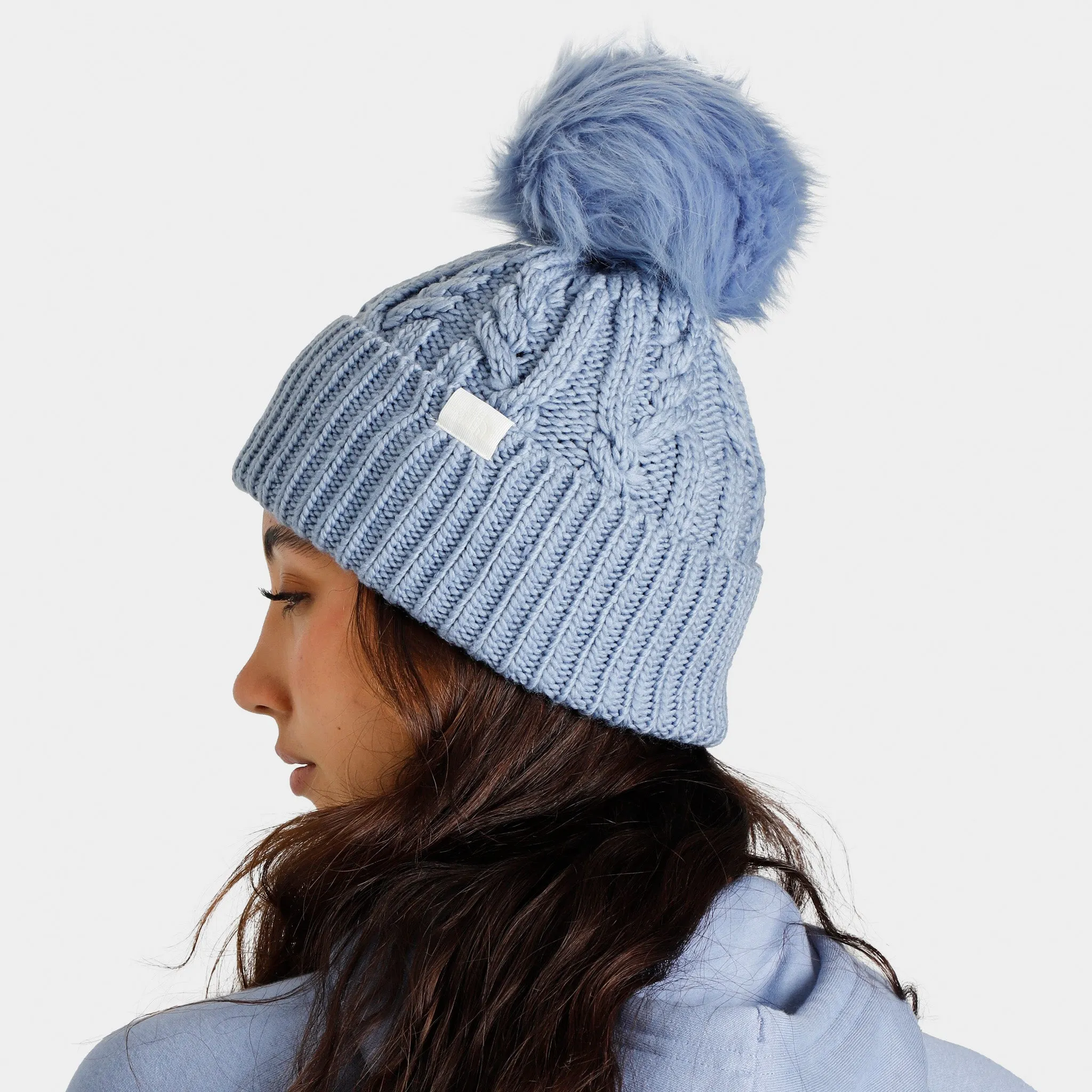 The North Face Women's Oh Mega Fur Pom Beanie / Folk Blue sold by JD Sports product image thumbnail 2