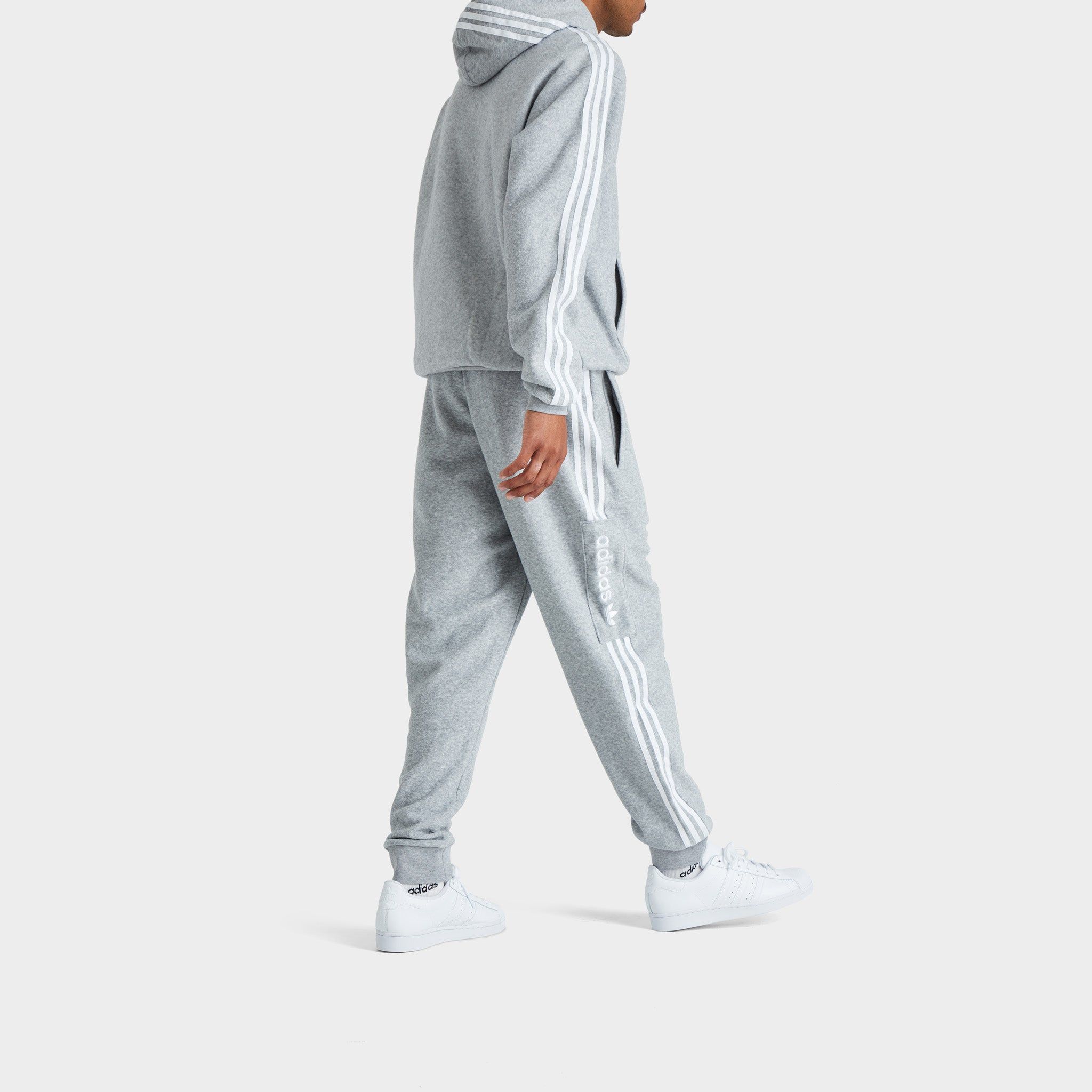 adidas Originals Comfort 3-Stripes Sweat Pants Medium Grey Heather / White sold by JD Sports product image thumbnail 4