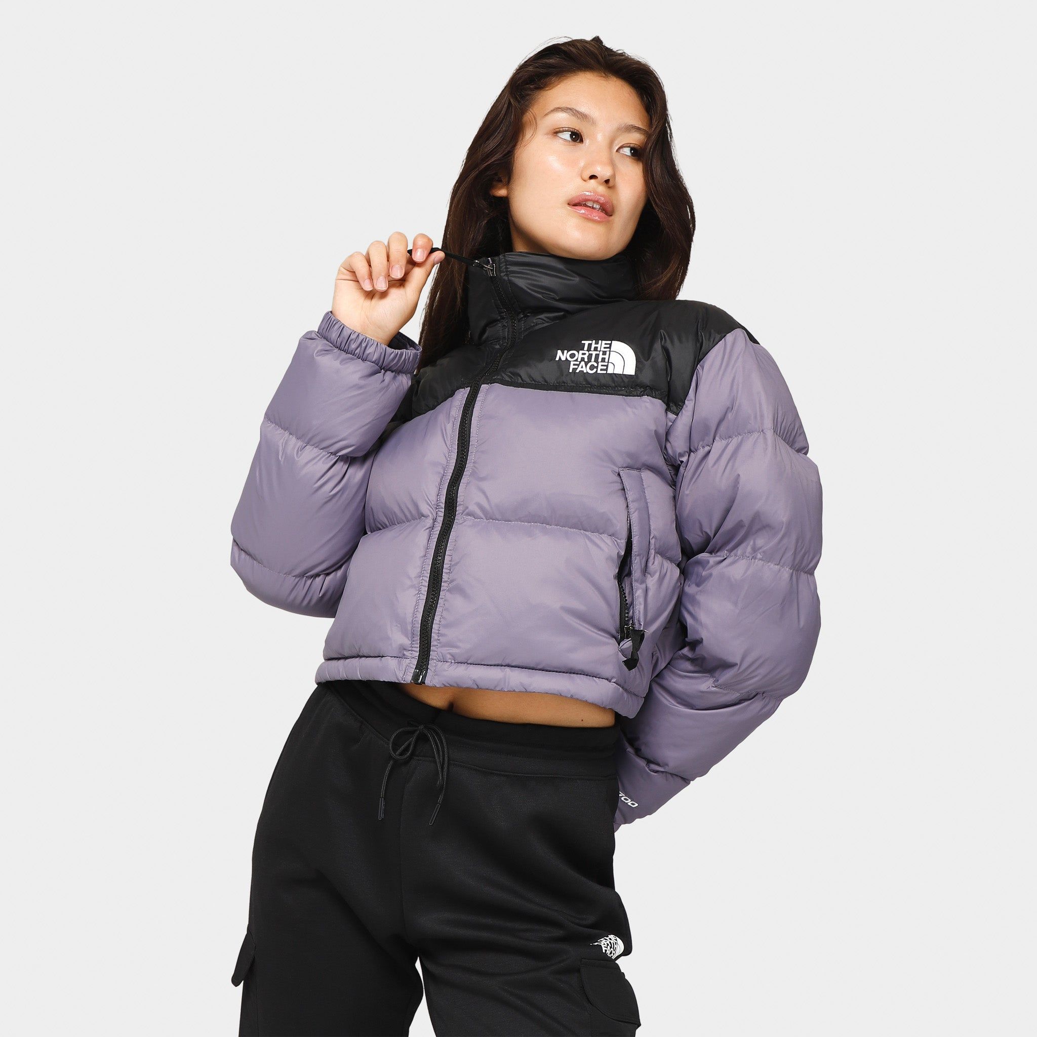 The North Face Women's Nuptse Short Jacket / Lunar Slate sold by JD Sports