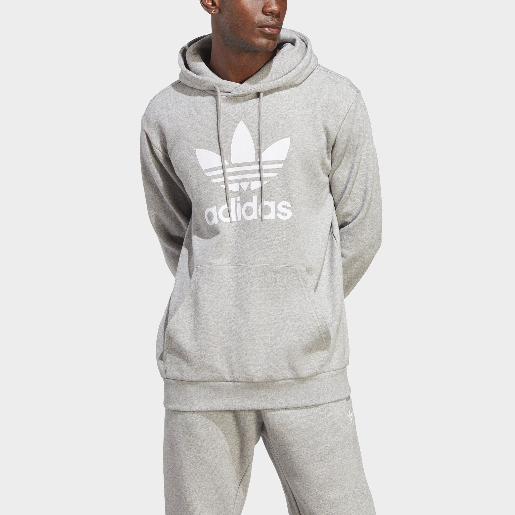 adidas Trefoil Pullover Hoodie / Medium Grey Heather sold by JD Sports product image thumbnail 3