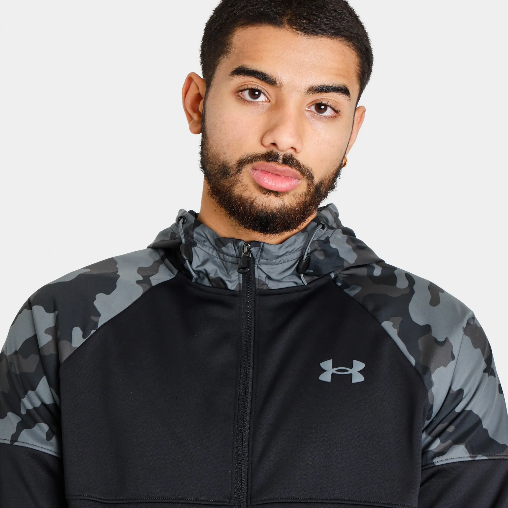 Under Armour JD Armour Fleece� Full Zip Prtd Hoodie Black / Pitch Gray sold by JD Sports product image thumbnail 3