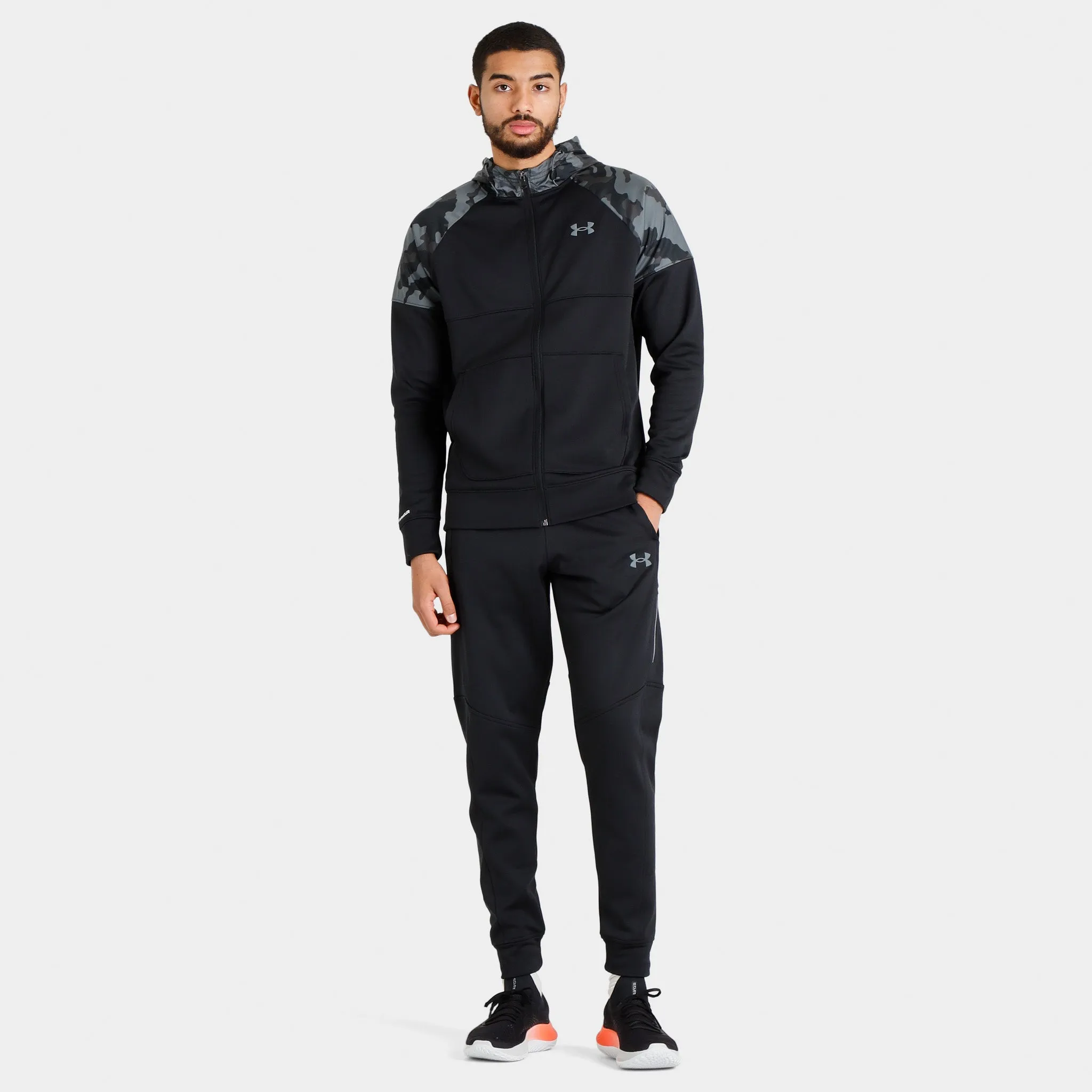 Under Armour JD Armour Fleece� Full Zip Prtd Hoodie Black / Pitch Gray sold by JD Sports product image thumbnail 5