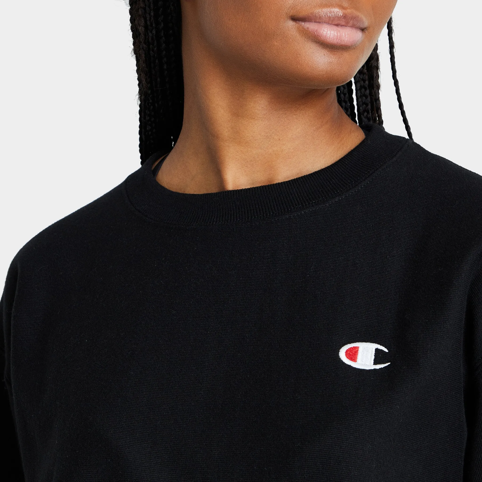 Champion Women's Oversized Reverse Weave Crewneck / Black sold by JD Sports product image thumbnail 3