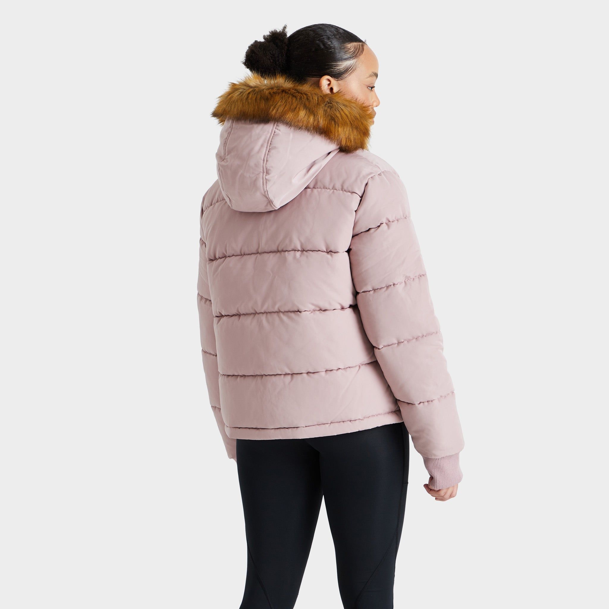 Pink Soda Sport Women's Rodeo Fur Trim Puffer Jacket / Deauville Mauve sold by JD Sports product image thumbnail 2