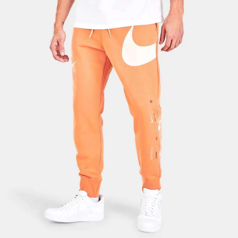 Nike Sportswear Swoosh Semi-Brushed'Back Pants Hot Curry / Pearl White - Canvas made by JD Sports