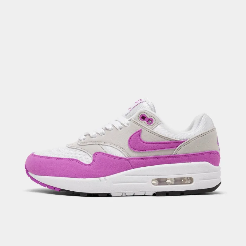 Nike Women's Air Max 1 '97 Neutral Grey / Fuchsia Dream - White sold by JD Sports