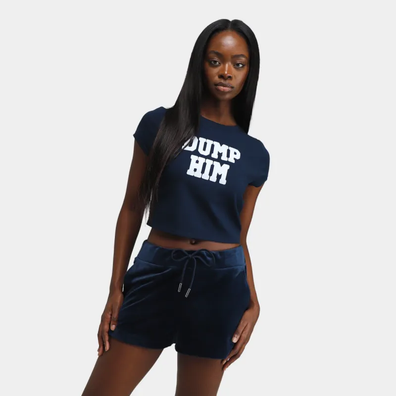 Juicy Couture Women's Dump Him Baby T-shirt / Regal Blue sold by JD Sports