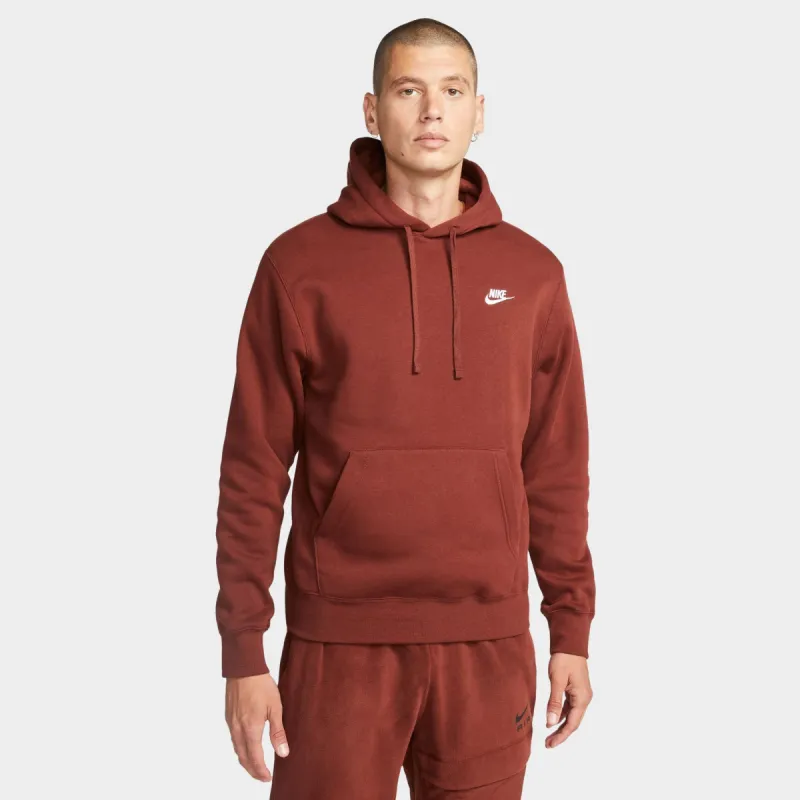 Nike Sportswear Club Fleece Pullover Hoodie Oxen Brown / Oxen Brown - White sold by JD Sports