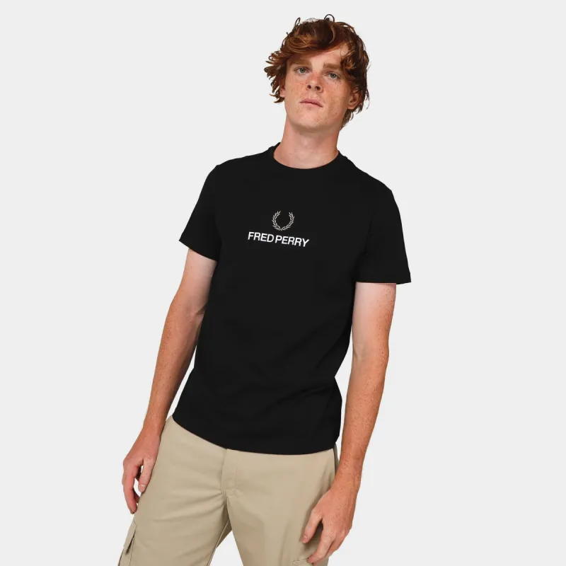 Fred Perry Embroidered T-shirt / Black sold by JD Sports
