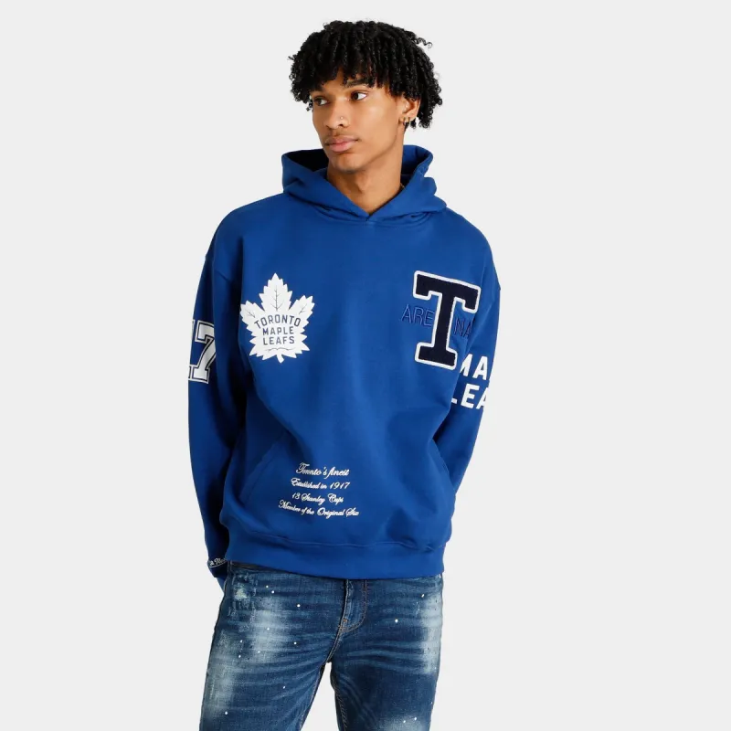 Mitchell & Ness Toronto Maple Leafs College Dropout Pullover Hoodie Blue / White sold by JD Sports