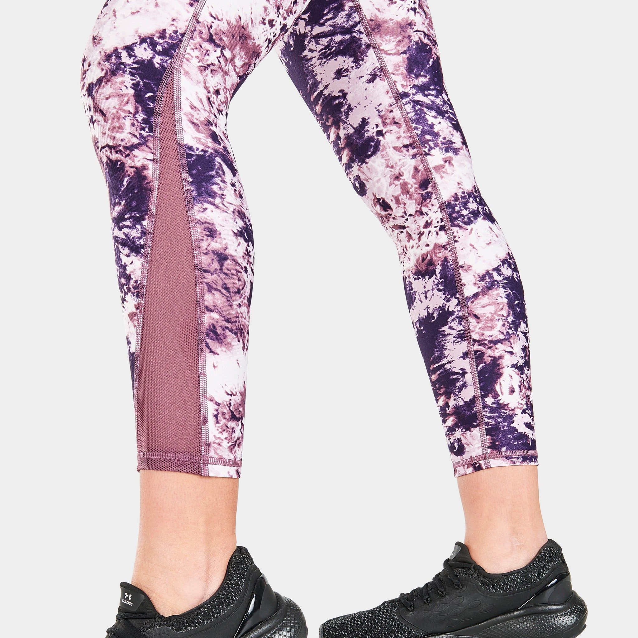 Under Armour Women's HeatGear No-Slip Waistband Ankle Tights Ash Plum / White sold by JD Sports product image thumbnail 5