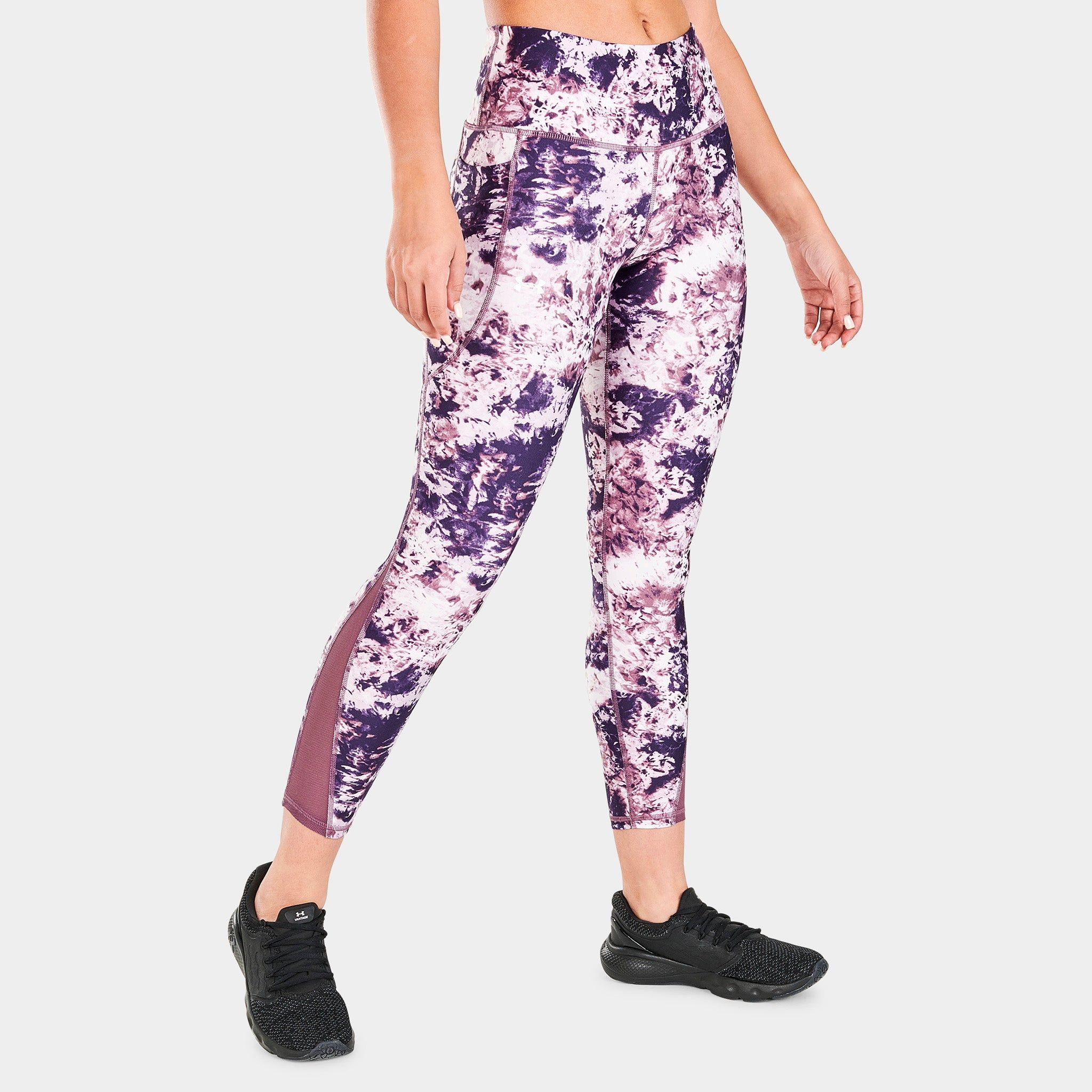 Under Armour Women's HeatGear No-Slip Waistband Ankle Tights Ash Plum / White sold by JD Sports product image thumbnail 2