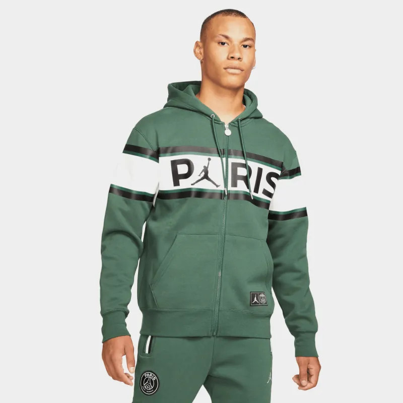 Jordan Paris Saint-Germain Full-Zip Fleece Hoodie / Noble Green made by Jordan