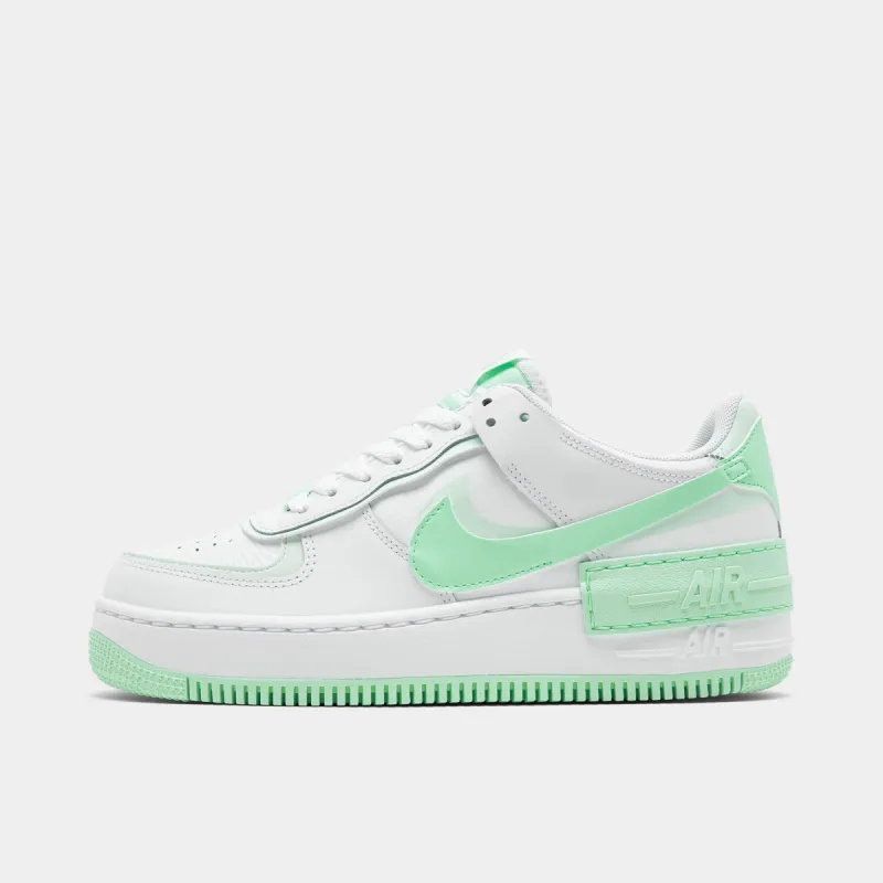 Nike Women's Air Force 1 Shadow White / Mint Green sold by JD Sports