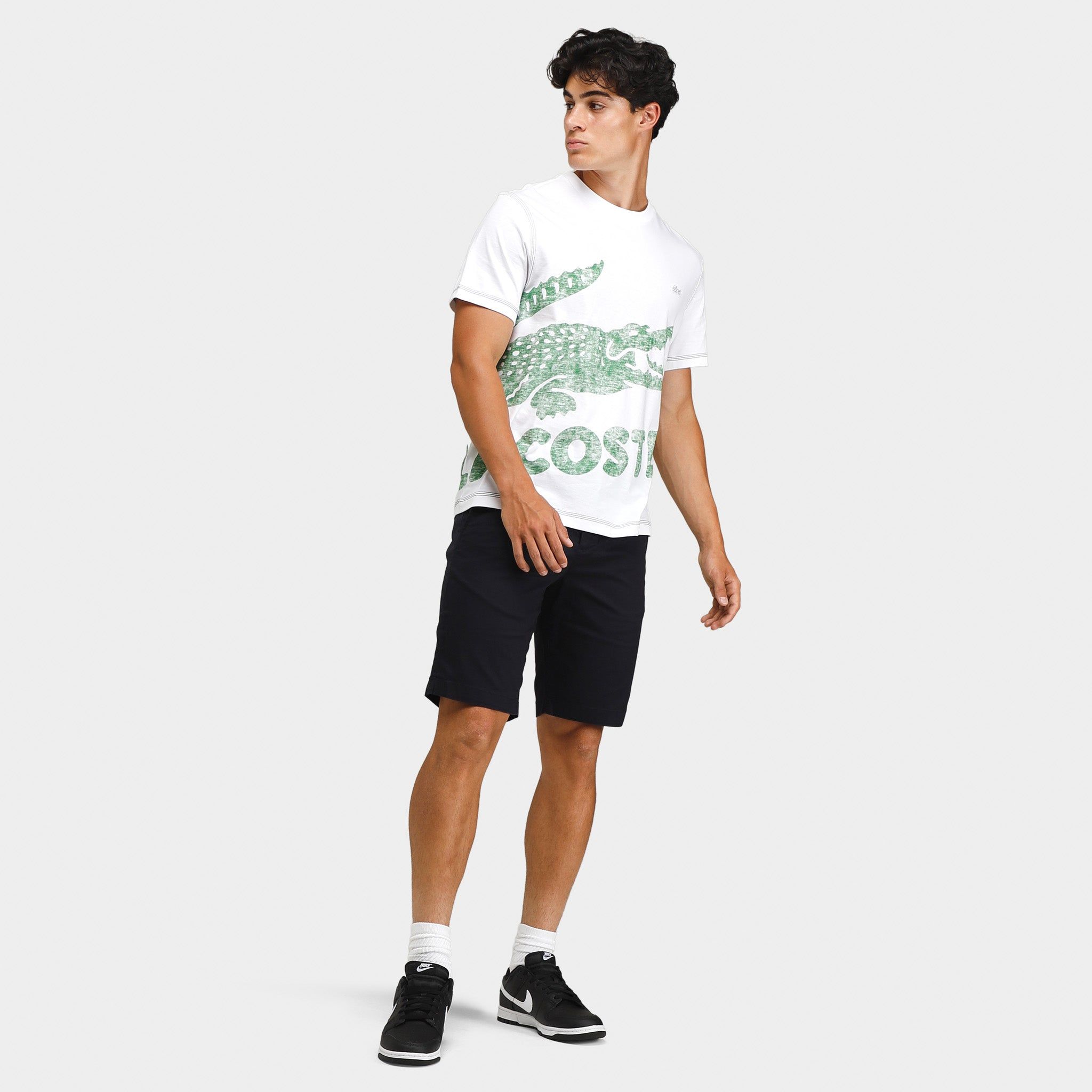 Lacoste Regular Fit Organic Cotton Jersey T-shirt / White sold by JD Sports product image thumbnail 5