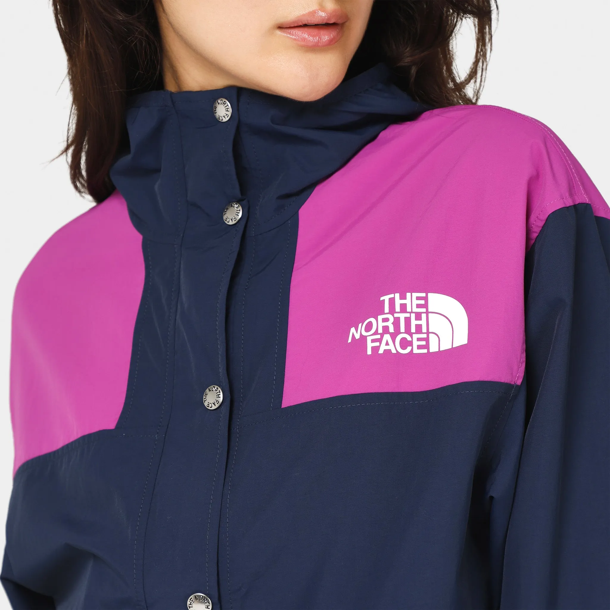 The North Face Women's 86 Mountain Wind Jacket Summit Navy / Purple Cactus Flower sold by JD Sports product image thumbnail 3