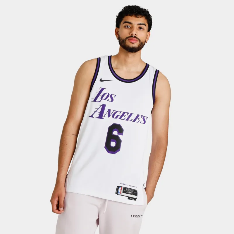 Nike LeBron James Los Angeles Lakers City Edition NBA Jersey / White sold by JD Sports