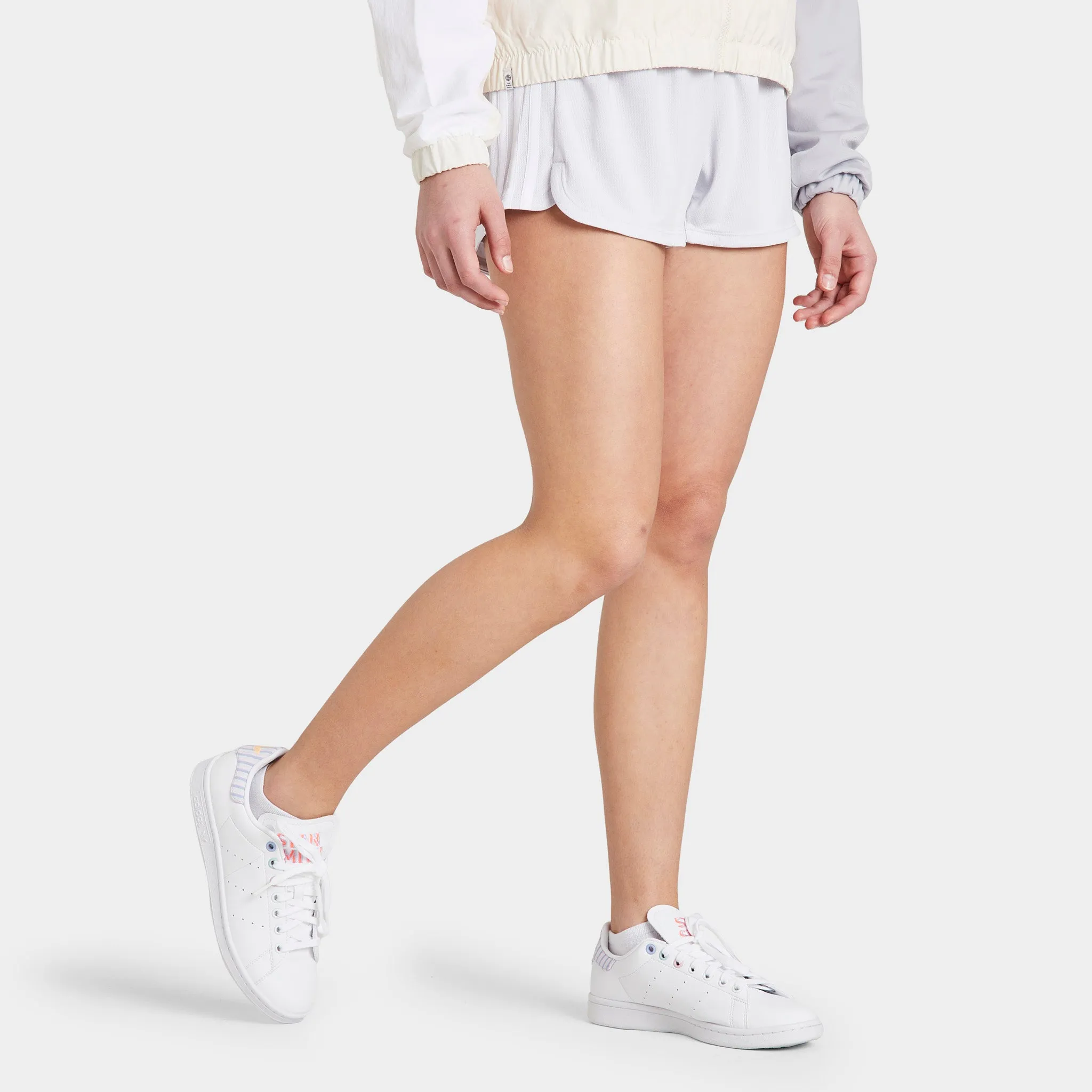 adidas Women's Pacer 3-Stripes Knit Shorts / Dash Grey sold by JD Sports product image thumbnail 4
