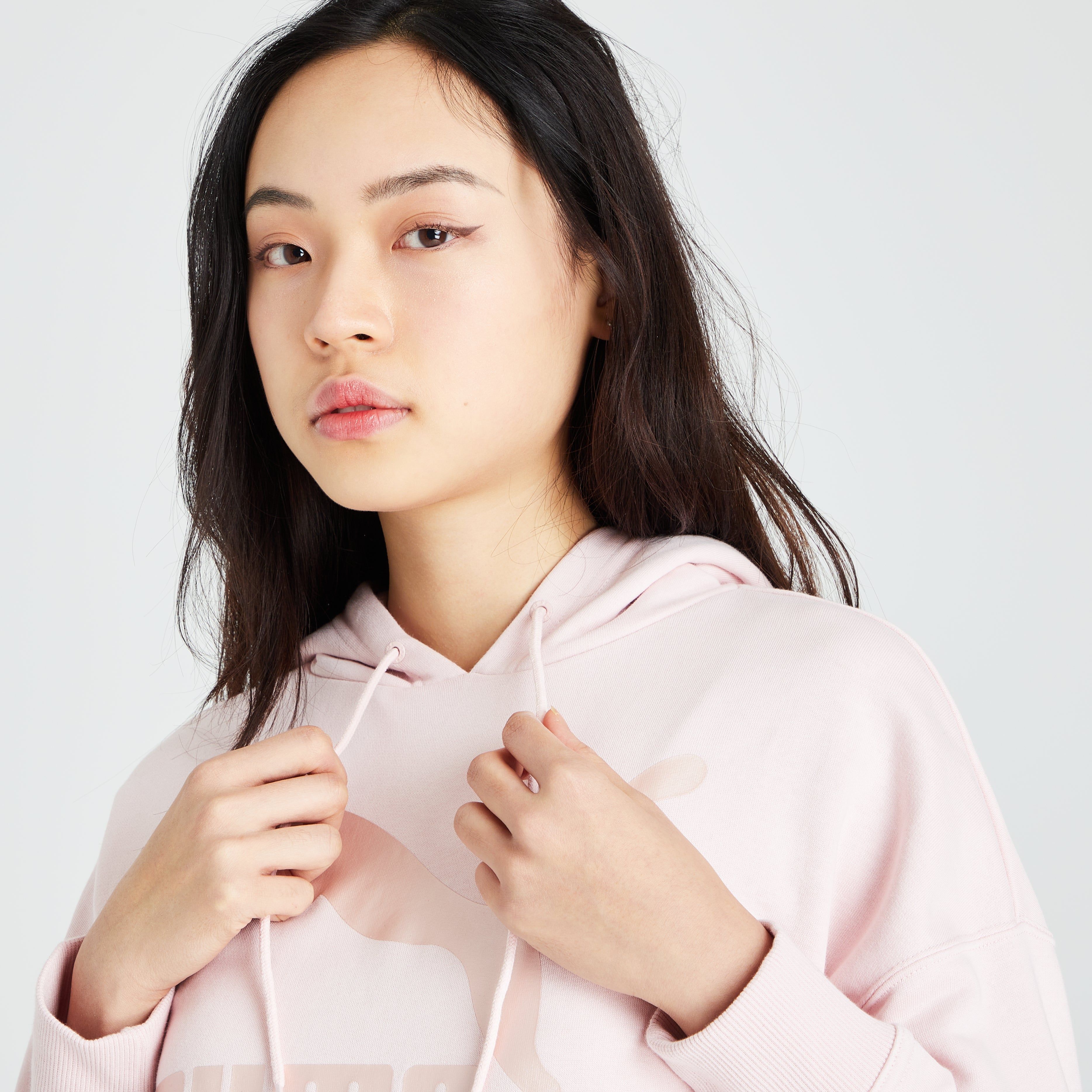 Puma Women's Classics Logo Pullover Hoodie / Lotus Pearl sold by JD Sports product image thumbnail 3
