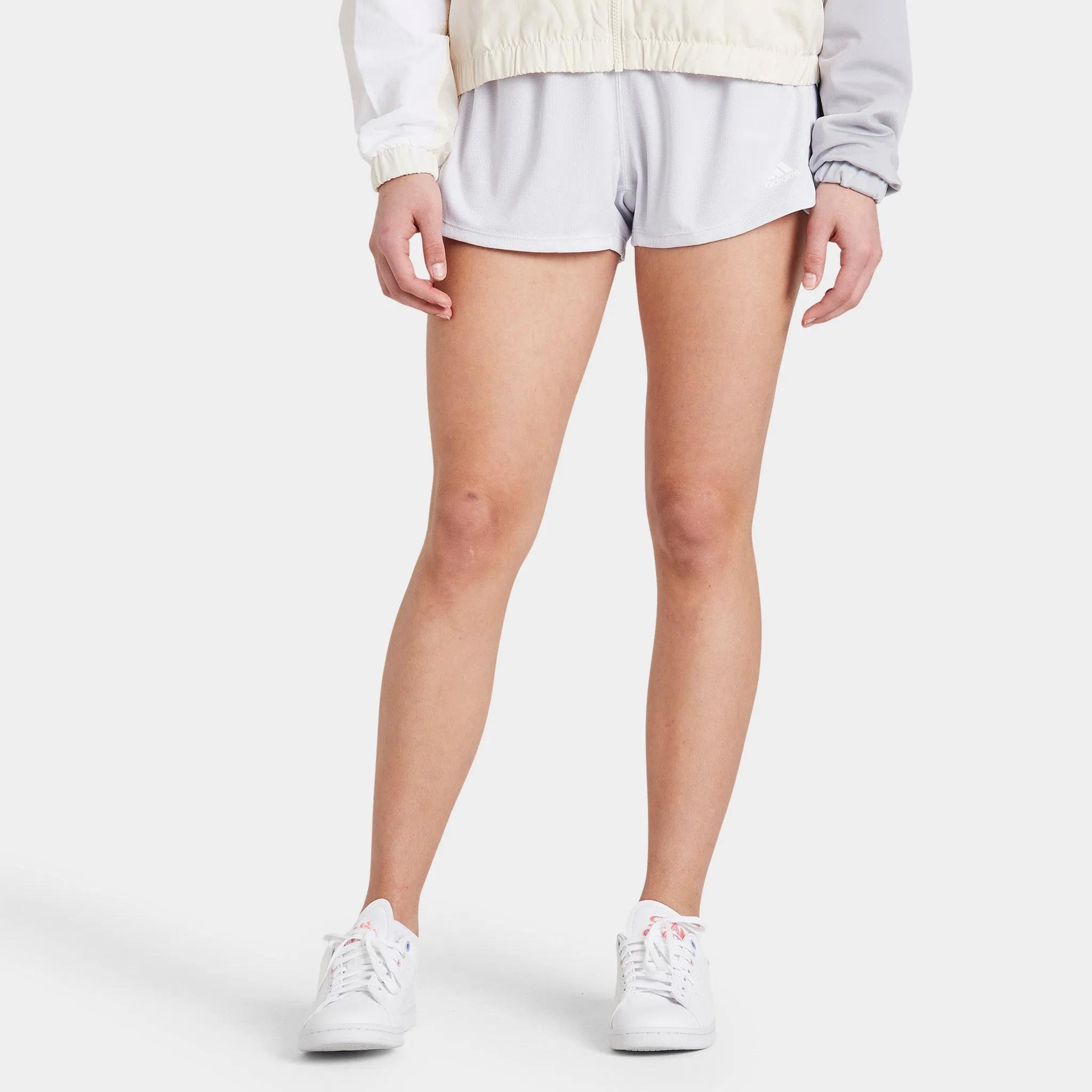 adidas Women's Pacer 3-Stripes Knit Shorts / Dash Grey sold by JD Sports