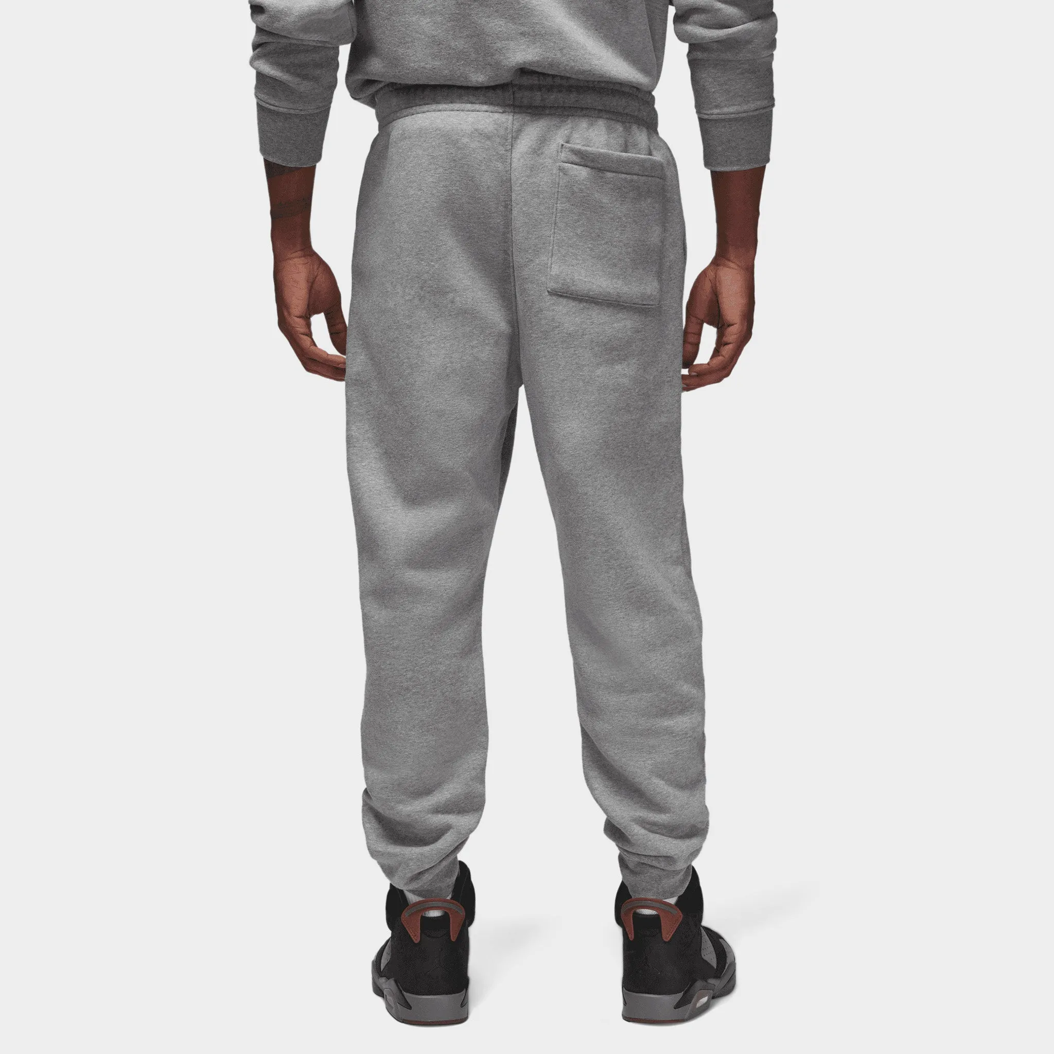 Jordan Essentials Fleece Pants Carbon Heather / Black - White sold by JD Sports product image thumbnail 2