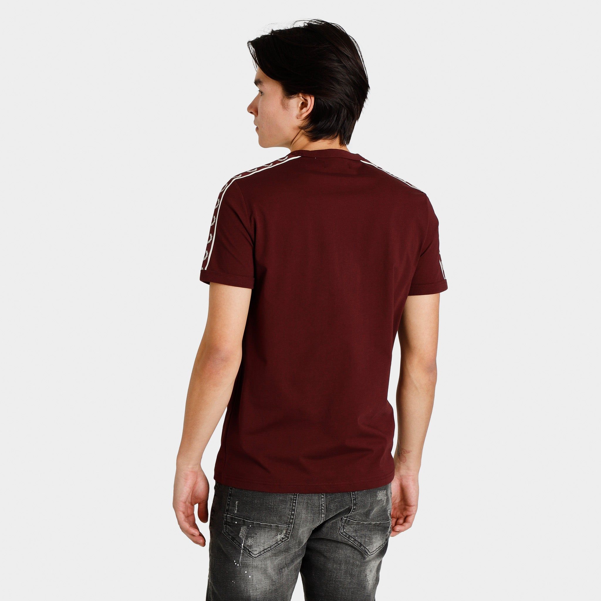 Fred Perry Contrast Tape Ringer T-Shirt / Oxblood sold by JD Sports product image thumbnail 2