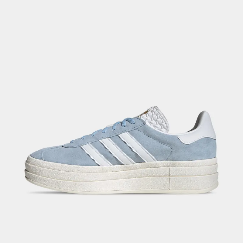 adidas Originals Women's Gazelle Bold Clear Sky / Cloud White - Gold Metallic sold by JD Sports