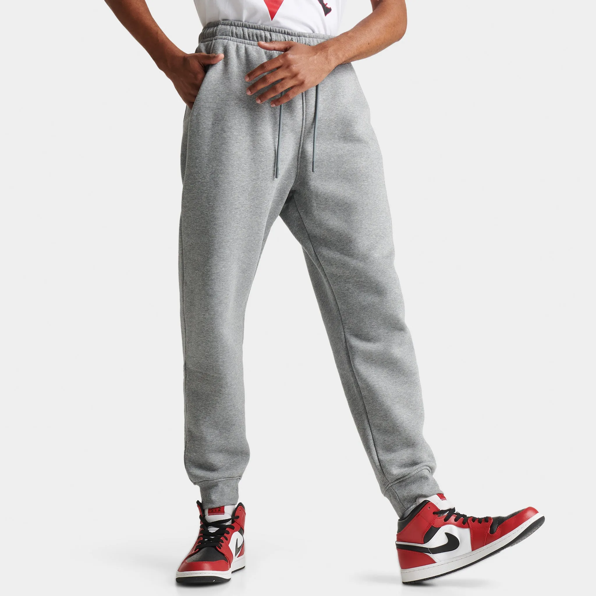 Jordan Essentials Fleece Pants Carbon Heather / White sold by JD Sports