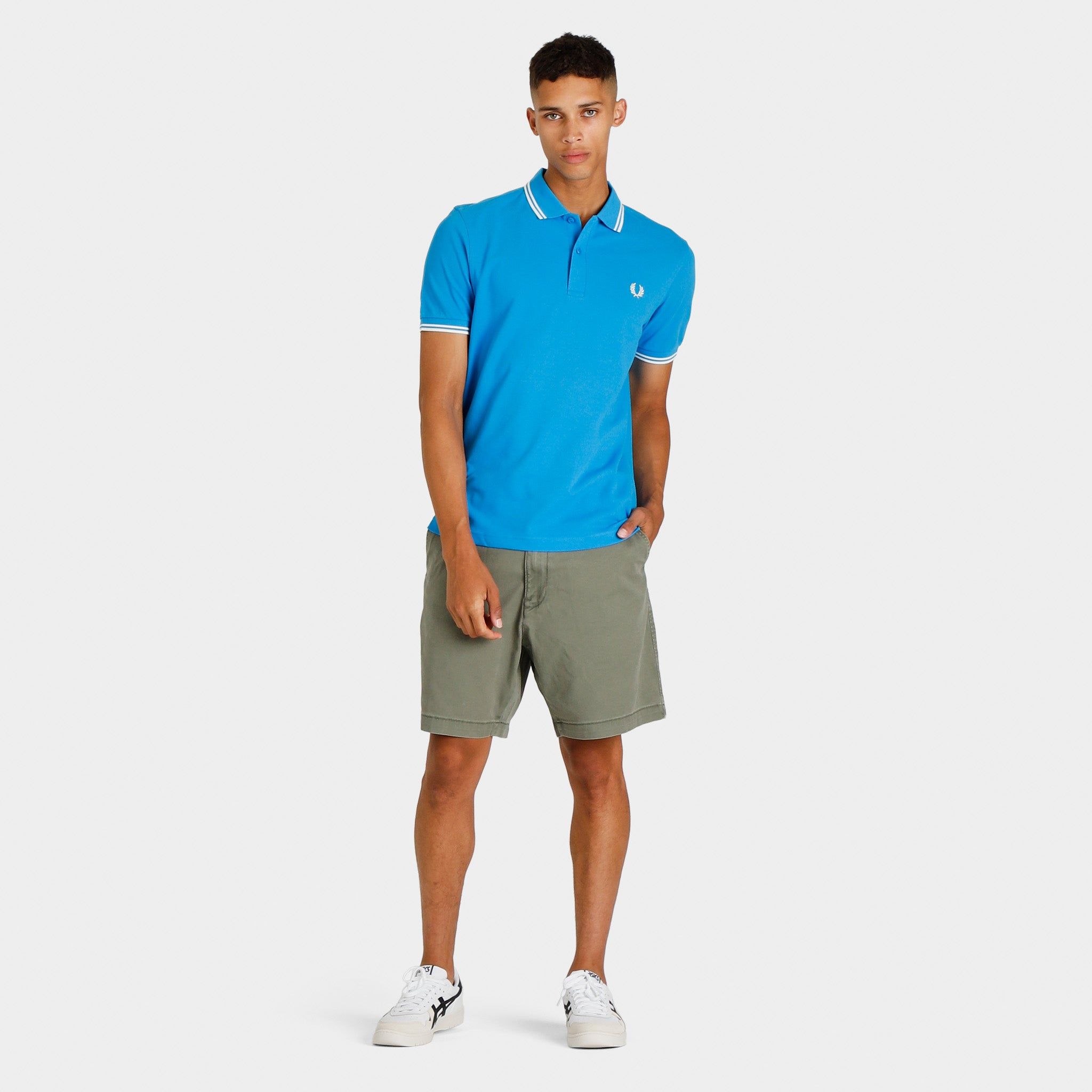 Fred Perry Twin Tipped Polo T-shirt / Kingfisher sold by JD Sports product image thumbnail 5