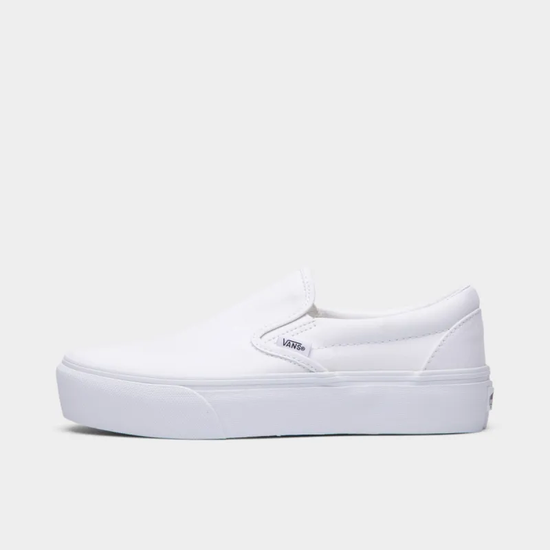 Vans Classic Slip-On Platform / True White sold by JD Sports