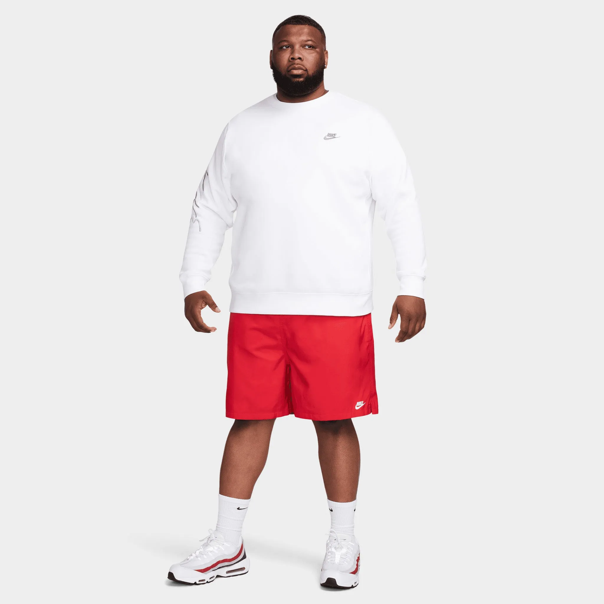 Nike Sportswear Club Flow Shorts University Red / White sold by JD Sports product image thumbnail 5