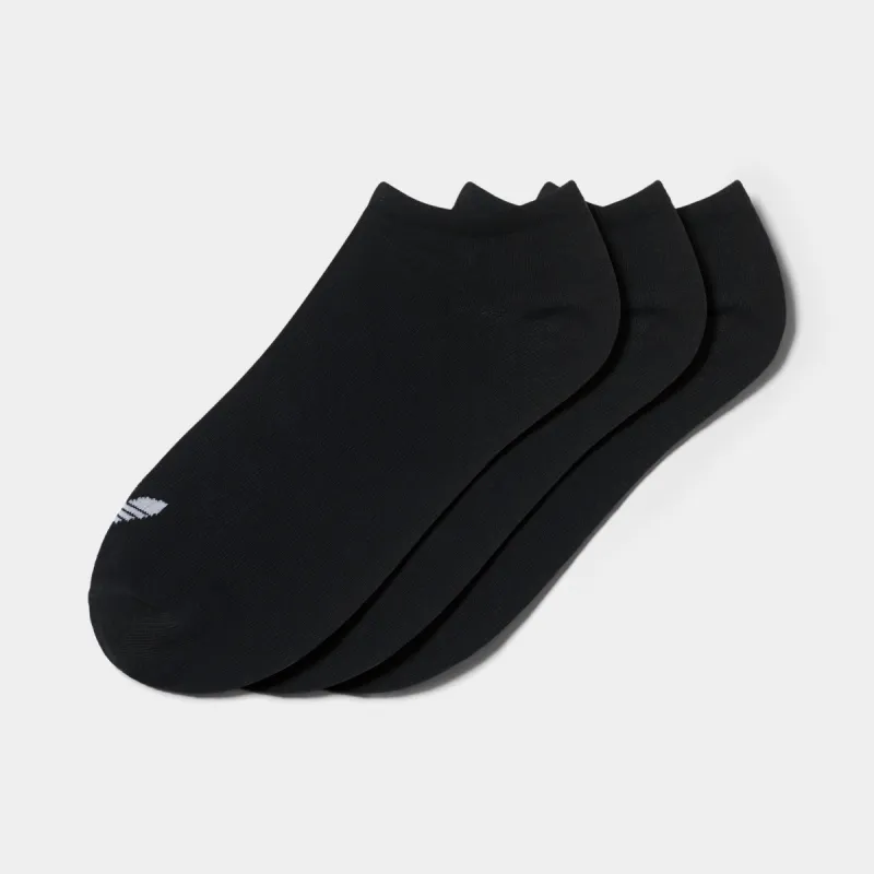 adidas Originals Trefoil Liner Socks (3 Pack) Black / Black - White sold by JD Sports