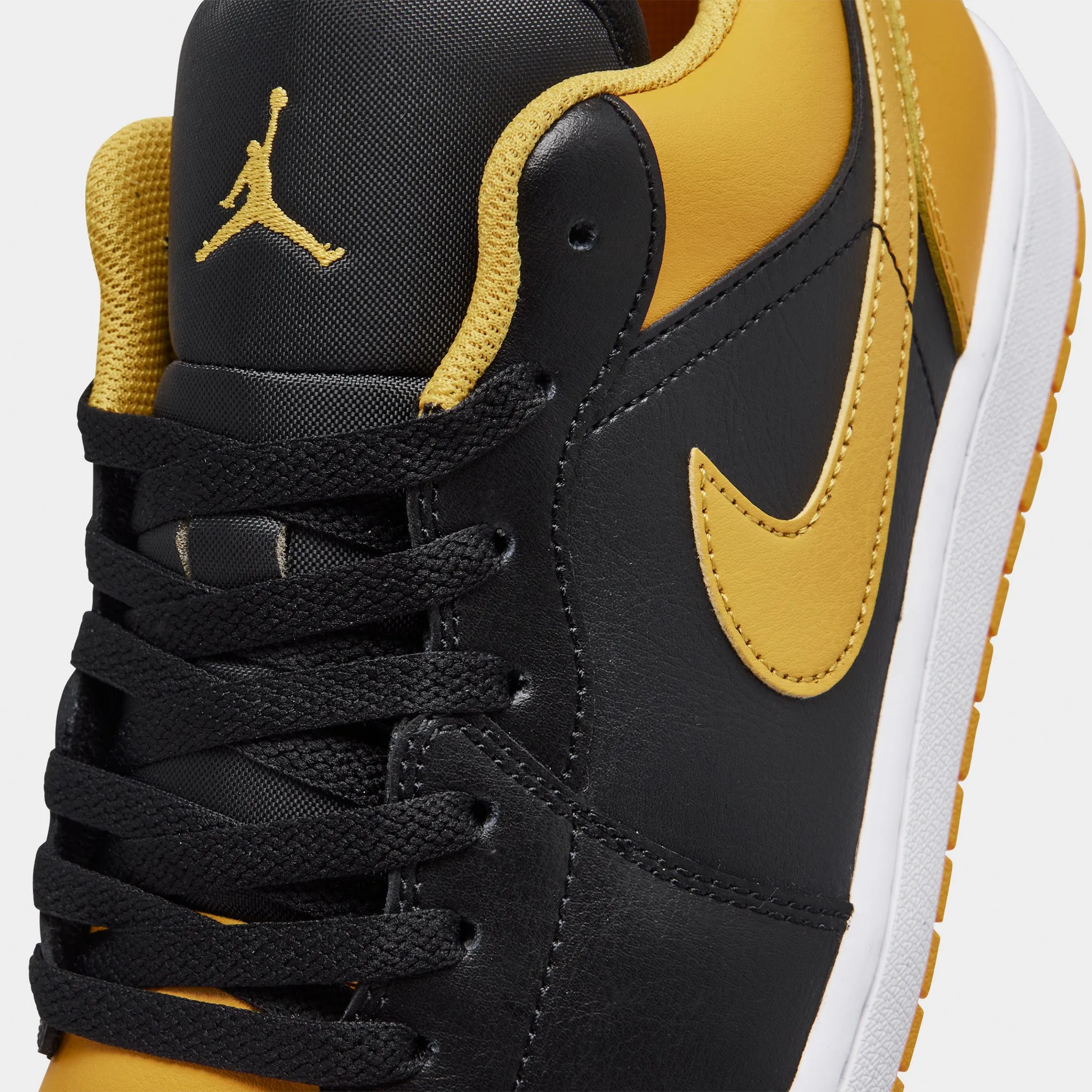 Jordan 1 Low Black / Yellow Ochre - White sold by JD Sports product image thumbnail 3